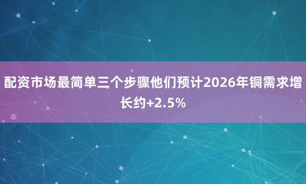 配资市场最简单三个步骤他们预计2026年铜需求增长约+2.5%